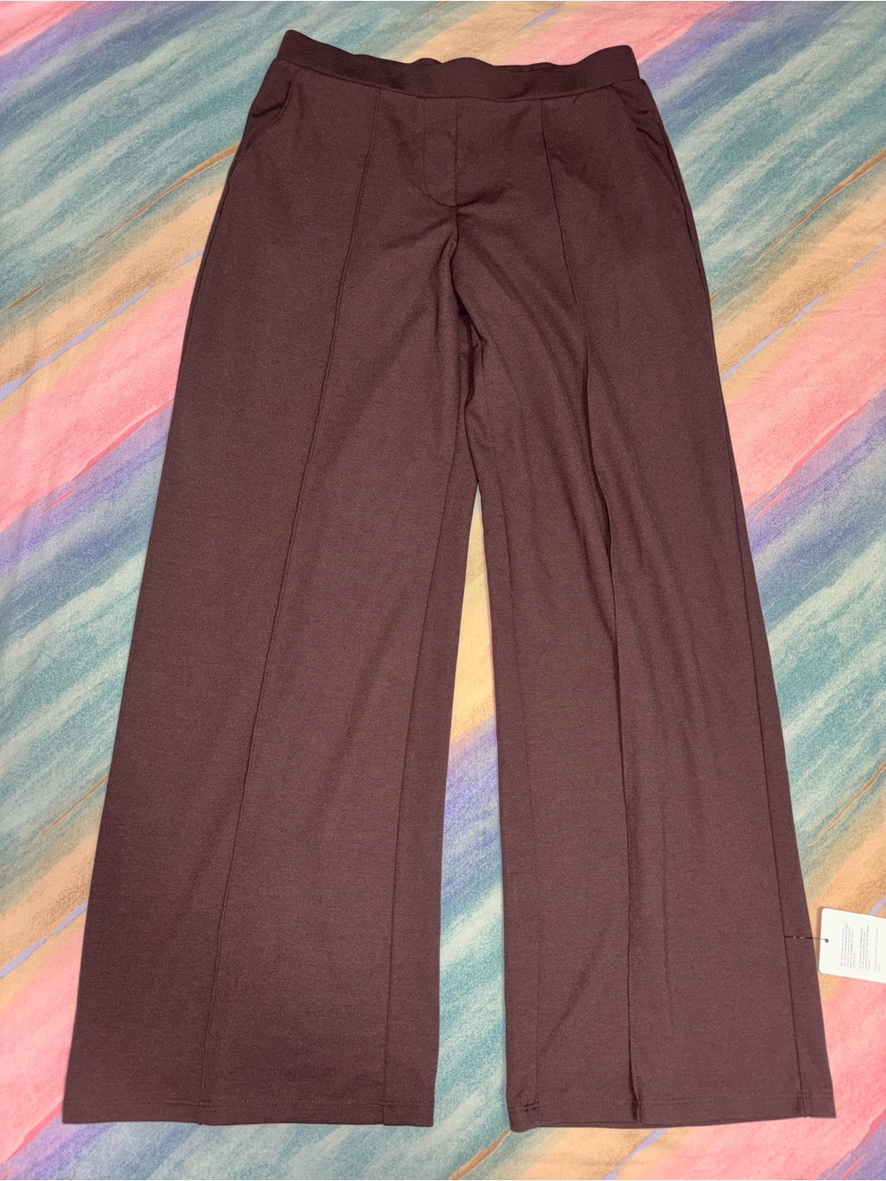 NWT Saint + Sofia Keller Wide Leg Pant brown size 10 Tall - Picture 3 of 9